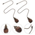 thumbnail image 1 of OUNONA 2Pcs Retro Wooden Ceiling Fan Light Chain Hanging Lamp Decoration Assorted Color for Home, 1 of 6