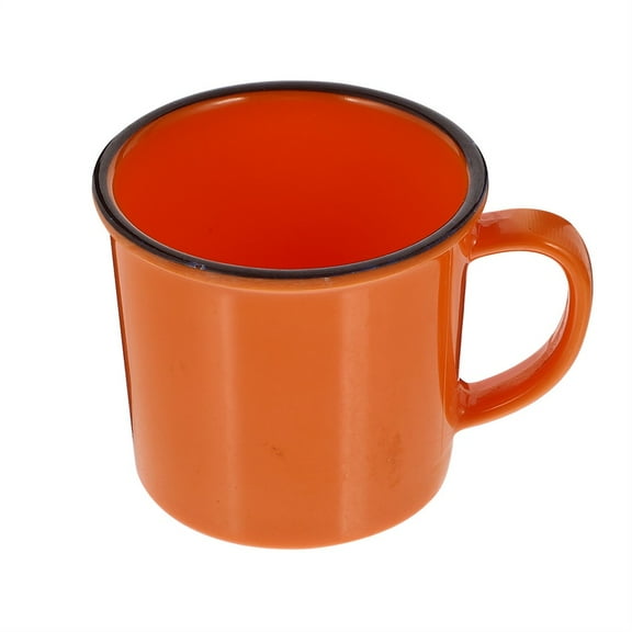 OUNONA Imitation Enamel Tea Cup, Orange, Multifunctional for Home, 2Pcs