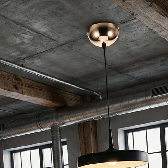 OUNONA 2Pcs Robust Iron Ceiling Canopy Plate with Full Hardware Kit for Pendant and Chandelier Lights