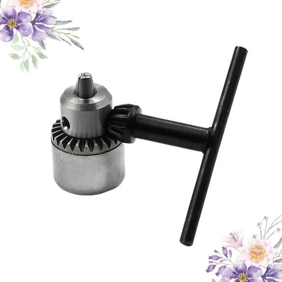 OUNONA 2Pcs Plated Silver Electric Drill Chuck for Machinery Use Strong Durable Chuck Fits 03Mm to 4Mm Bits