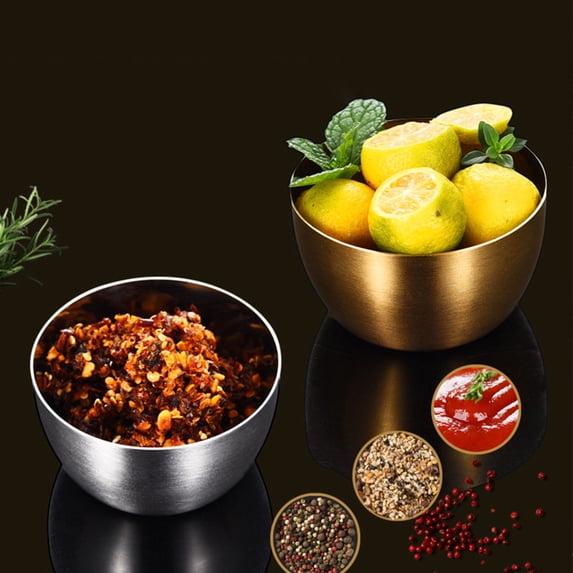 OUNONA Set of 2 Round Stainless Steel Salad Bowls with Clear Lids, Ideal for Parties and Everyday Use