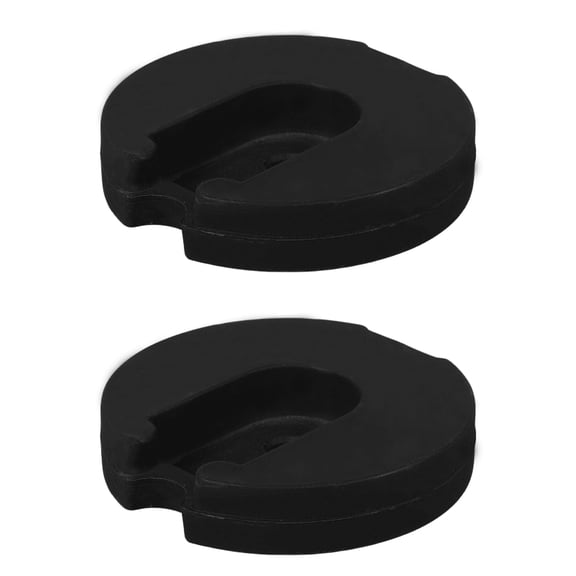 OUNONA 2Pcs Round Weighted Floor Lamp Base Black Metal for Table Lamp Stability and Easy Installation