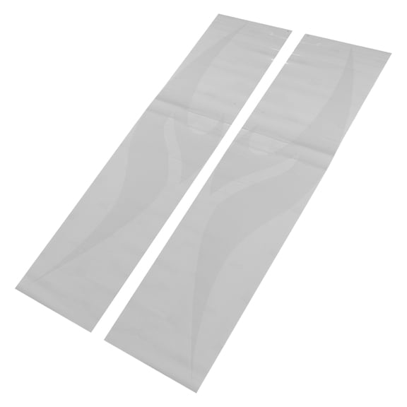 OUNONA 2Pcs Self Adhesive White Car Body Skirt Decals with Racing Stripe for Sporty Vehicle Style