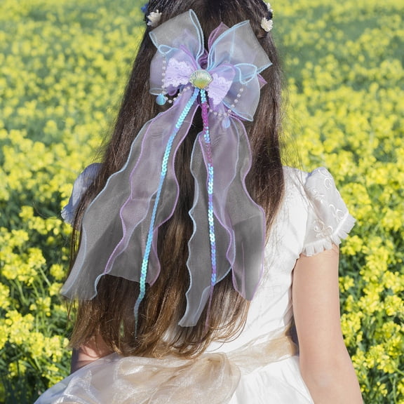 OUNONA 2Pcs Shell Styling Clip In For Girls Outdoor Activities And Dress Up