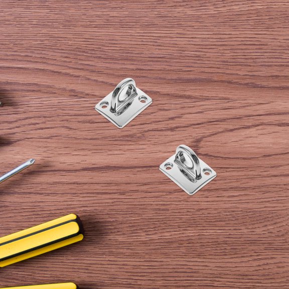 OUNONA 2Pcs Silver Zinc Alloy Wall Mounted Hooks Metal Rope Hanging Loop for Home Decor