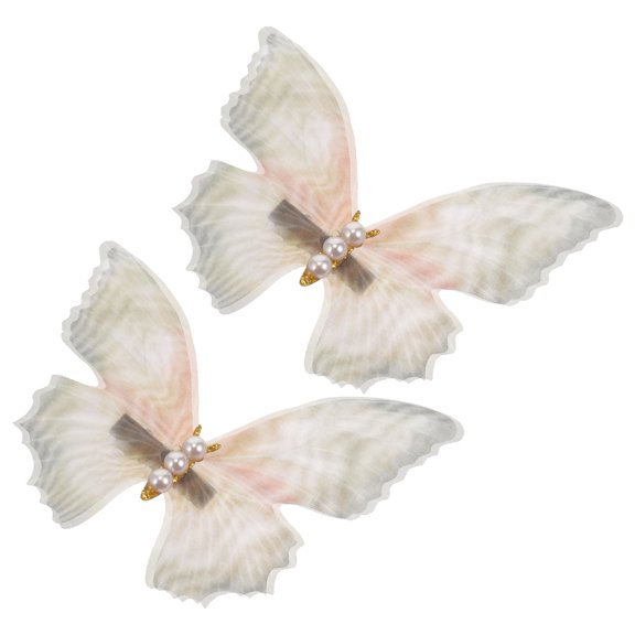 OUNONA 2Pcs Small Alligator Butterfly Hair Clips for Fine Hair Decoration