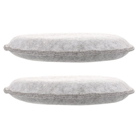 OUNONA 2-Pack Soft Round Seat Cushions Grey for Office Chairs, Ergonomic Comfort and Care Support
