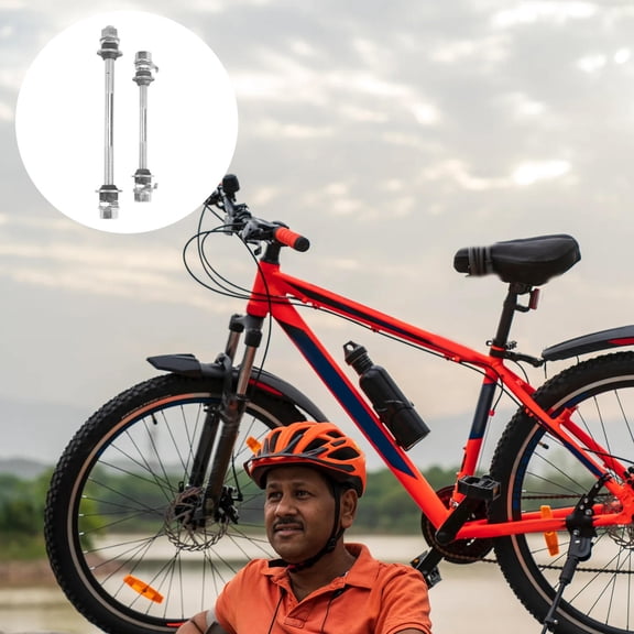 OUNONA 2Pcs Solid Rear Hub Axle Quick Release Silver Tool for Bike Enthusiasts