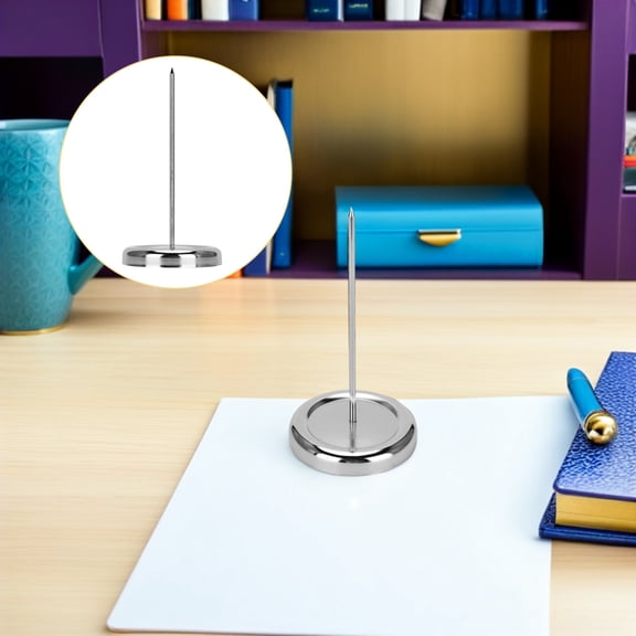 OUNONA 2Pcs Multipurpose Receipt Ticket Holder Spike for Restaurant and Office Use