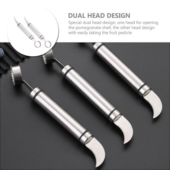 OUNONA 2Pcs Stainless Pomegranate Fruit Opener Fruit Open Cutter Extractor Kitchen Gadget