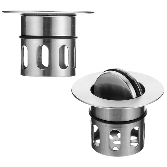 OUNONA 2-Pack Stainless Steel Kitchen Sink Strainers -Resistant Drain Filters for Bathroom and Kitchen Accessories