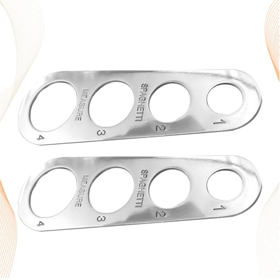 OUNONA 2-Pack Stainless Steel Noodle Measuring Ruler for Pasta Portion Control Cooking Tool for Chefs