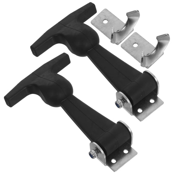 OUNONA 2Pcs Stainless Steel Vehicle Engine Latch High Load Capacity for Industrial Hood Mechanical Equipment