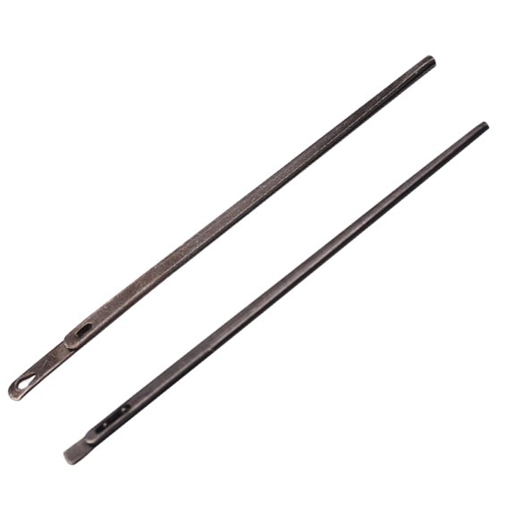 OUNONA Leathercraft Lacing Needles, Black Steel, Versatile for Home Use 2Pcs
