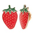 thumbnail image 1 of OUNONA Strawberry Brooch Red Zinc Alloy for Decor Nice-Looking Fashion Accessory 2Pcs, 1 of 8