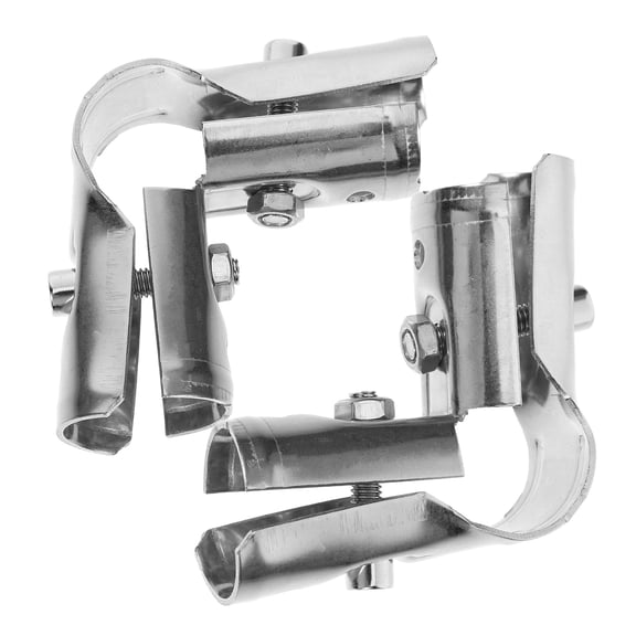 OUNONA 2Pcs Three-way Tube Clamp Metal Pipe Adapter Greenhouse Tube Adapter Greenhouse Tube Bend Adapter