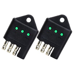 OUNONA 2Pcs Trailer Plug Test Light for Quick Trailer Wiring Testing with Wide Vehicle Compatibility