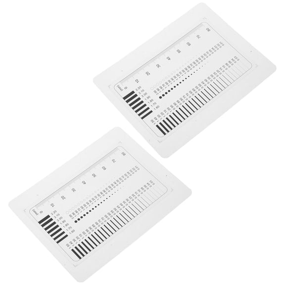 OUNONA 2Pcs Transparent Plastic Measuring Rulers for Precise Film Measurement and Flaw Detection