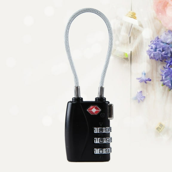 OUNONA 2Pcs Multi-Purpose Black Zinc Alloy Combination Locks for Suitcases and Cabinets