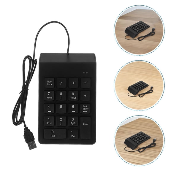 OUNONA 2Pcs Number Pad Keyboard USB Interface Compact Portable for Banking and Financial Tasks