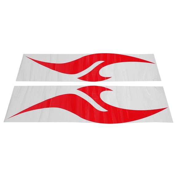 OUNONA 2Pcs Universal Fit Red Car Side Skirt Stickers Racing Car Strip Decal for Vehicle Body