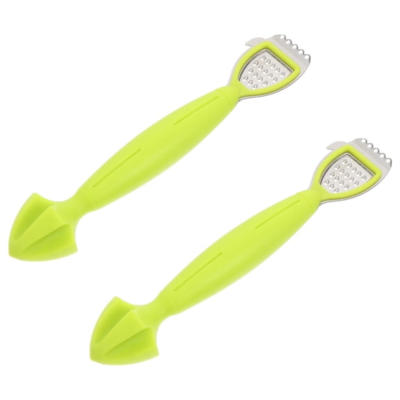 OUNONA 2-Piece Lemon Juicer and Grater Set, Green Rust-Resistant Kitchen Tools for Citrus, Fruit, and Vegetable Preparation