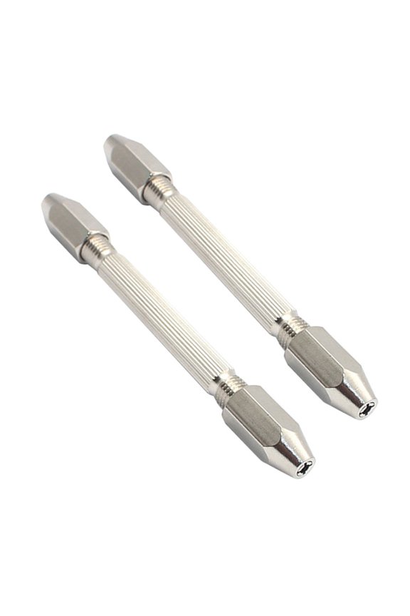 2Pcs Pin Vice Brass Silver Hexagonal Watch Tool for Jewelry Making Professionals