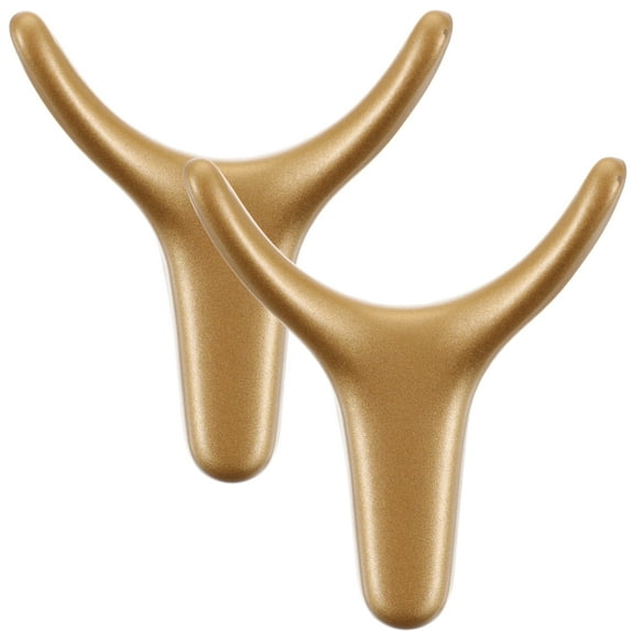 OUNONA 2Pcs Wall Hanging Storage Hook Golden Decorative For Home Organization 6 5X2 6X1 4in