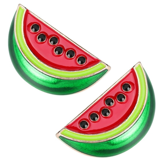 OUNONA 2Pcs Watermelon Cardigan Clip Red Dress Brooch Pins Perfect with Reliable Durable Craftsmanship
