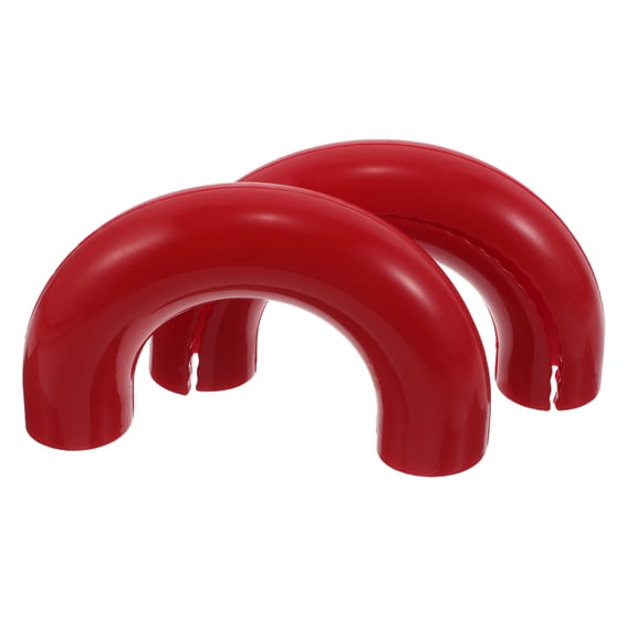 OUNONA 2Pcs Weatherproof Red Trailer Hitch Cover Front Bumper Tow Hook Cap for Car Towing