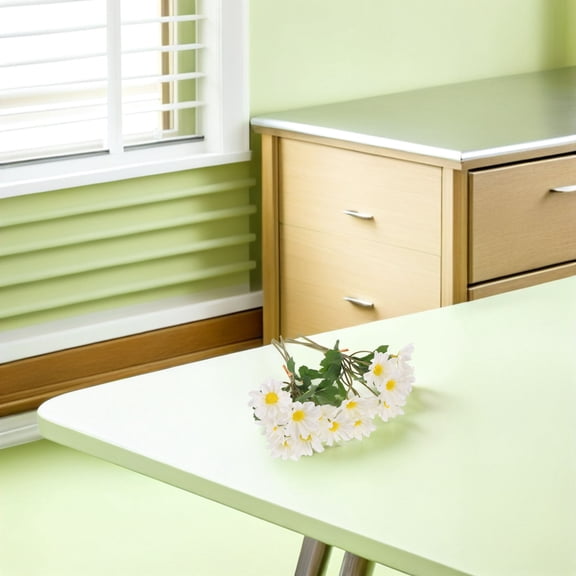 OUNONA Artificial White Daisies Polyester Plastic for Decoration, Lifelike Craftsmanship, 2Pcs