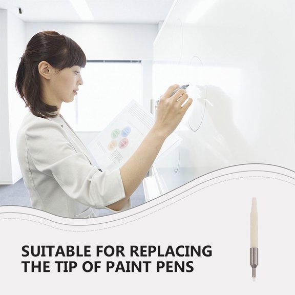 OUNONA 2-Pack White Paint Pen Replacement Tips for Acrylic Markers, Convenient and for Precise Art and Craft Projects