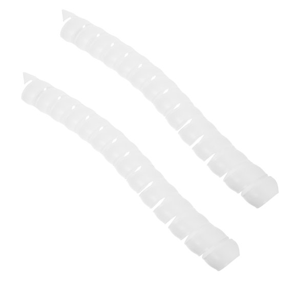 OUNONA 2Pcs White Plastic Spiral Tree Guard Wrap for Sapling Bark Protection and Cat Scratch Furniture Shield