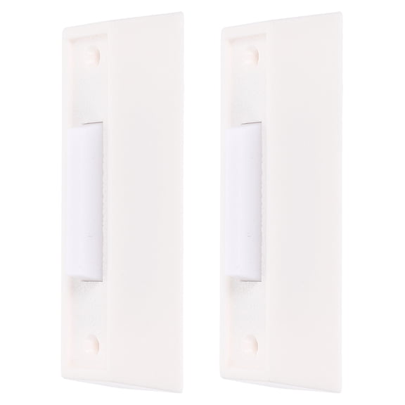 OUNONA 2Pcs White Plastic Door Push Buttons Vintage European Style Wall Mounted Switch for Home