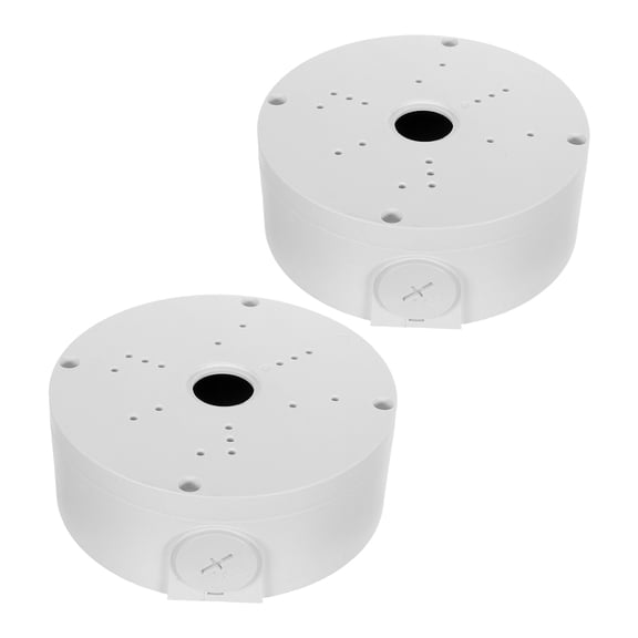 OUNONA Weatherproof Camera Mounting Box, White Plastic, for Home Security, Effortless Installation, 2Pcs
