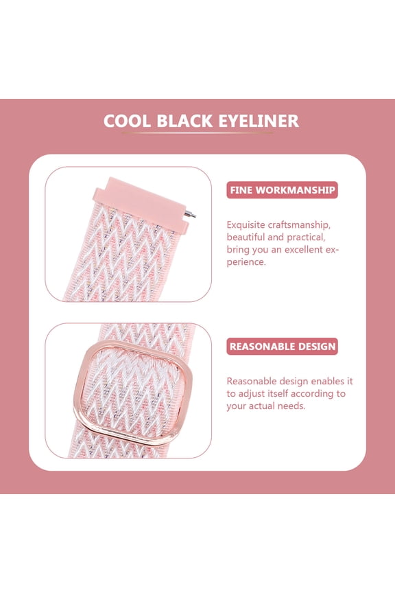 2Pcs White Woven Watch Strap Durable Nylon Band Decorative Watch Accessory with Adjustable Design