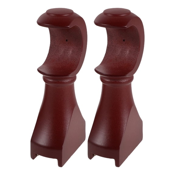 OUNONA 2Pcs Wooden Curtain Rod Fastening Base with Sturdy Material for Home Window Decor