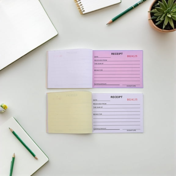 OUNONA 2Pcs Work Order Invoice Books with Carbon Copy Pages for Accurate Business Documentation