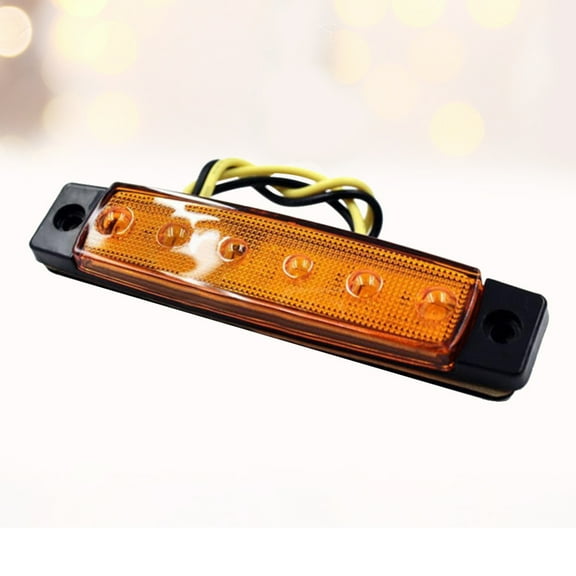 OUNONA 2Pcs Yellow LED Trailer Lights Multi Function Brake Tail Stop Signal for Car Lighting