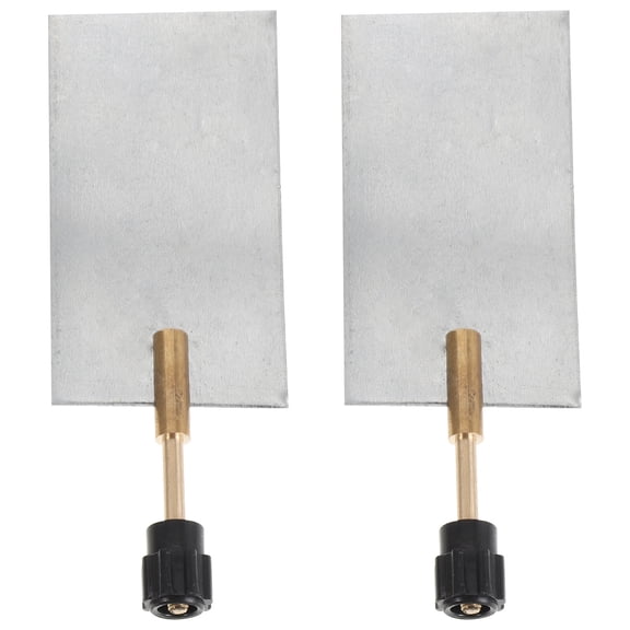 OUNONA 2Pcs Zinc Electrode Plates with Terminal Plated Silver Metal Sheet for Stem Chemistry School Science Experiments