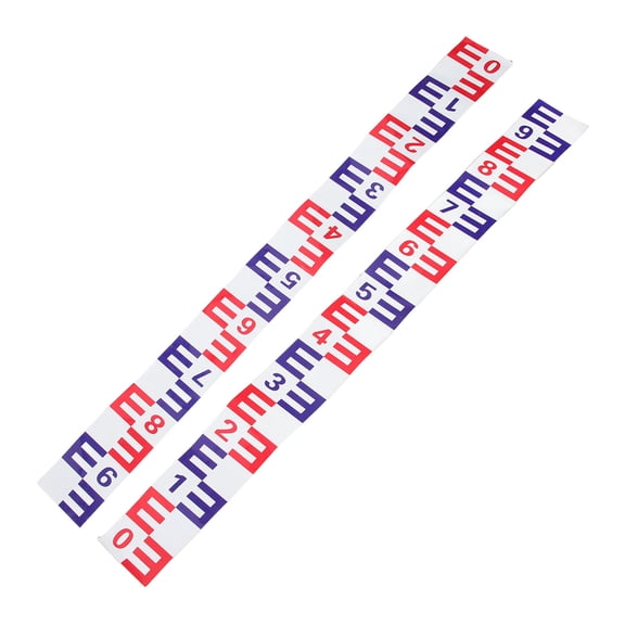 OUNONA 2Pcs Assorted Color Water Level Gauge Sticker Self Sticky High Visibility for Outdoor Pool Pond and Tank