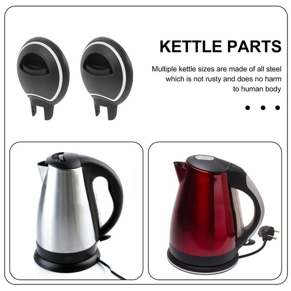 OUNONA 2Pcs Heating Water Kettle Cover Black Electric Kettle Lid Replacement for Kitchen Use
