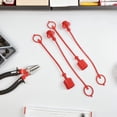 thumbnail image 1 of OUNONA 2-Pack Red Hydraulic Quick Coupler Dust Caps, Plastic Protective Covers for Hose Connector, 1 of 8