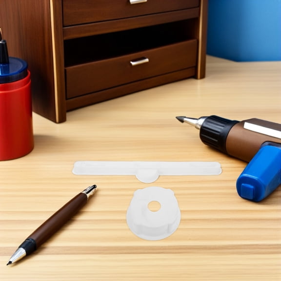 OUNONA Plastic Cup Holder, White, Secure Cup Storage, Foldable Insert, Easy to Install, for Desks, 2Sets