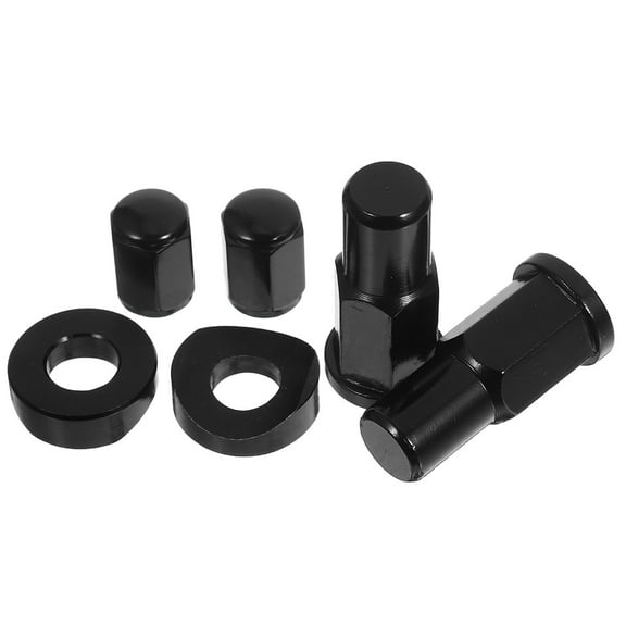 OUNONA 2Sets Weather Resistant Motorcycle Tire Valve Stem Caps with Precision Rim Lock Nut Set