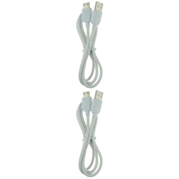 OUNONA 2pcs 1 Meters Micro USB Cable Data Sync Charging Cord Support Charger Cord for Kids Tablet Jr (White)
