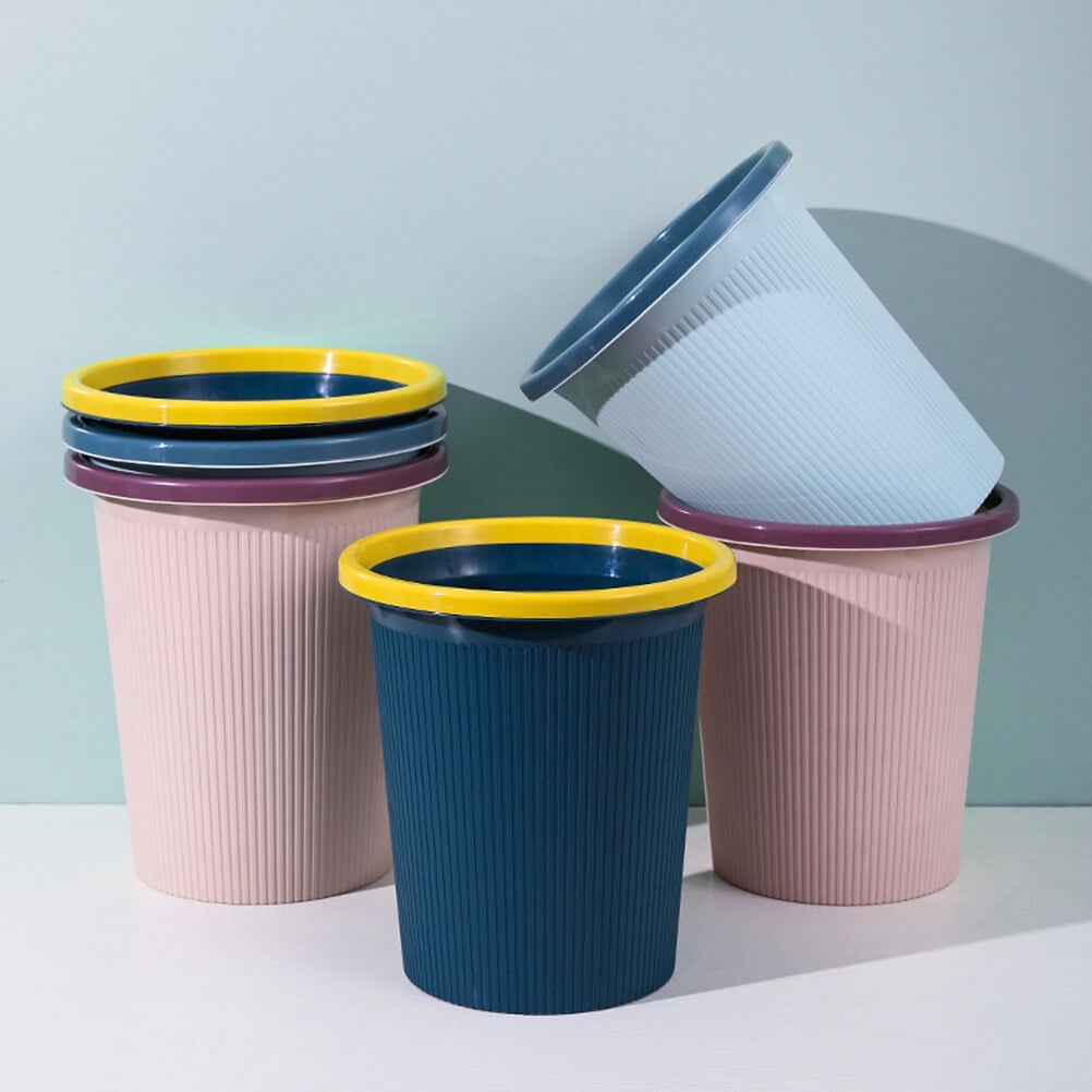 OUNONA 2pcs 27x17.5x24.8cm Simple Plastic Trash with Pressure Ring ...