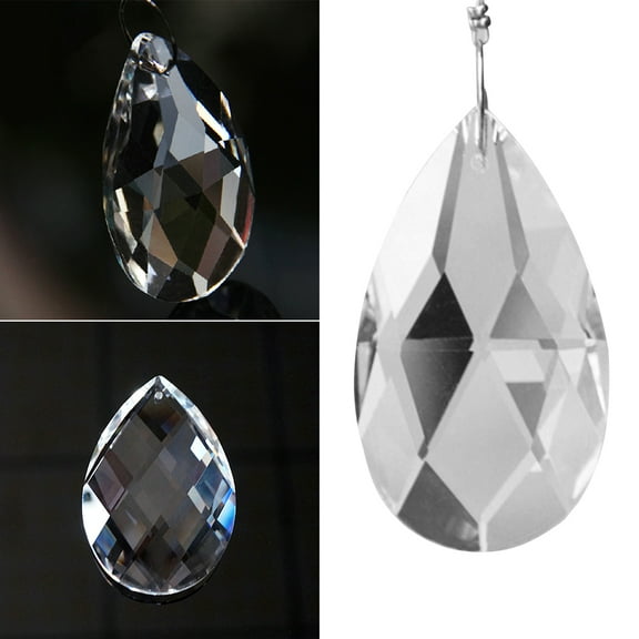 OUNONA 2pcs 38mm Chandelier Crystal Pendant for Ceiling Lamp Decoration Curtain