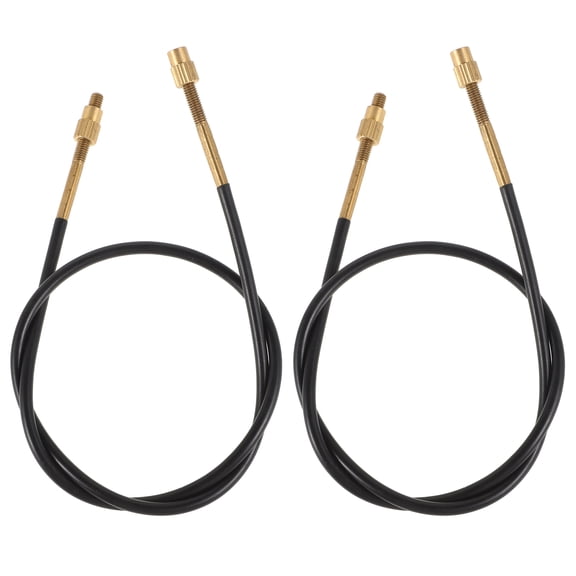 Set of 2 Black Steel Wire Bass Tailpiece Accessories for 4/4 Size Acoustic Bass Guitar Replacement Parts