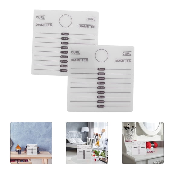 OUNONA 2pcs Acrylic Eyelash Extension Holder Lash Pallet For Women Eyelash Grafting Storage Board False Eyelash Display Tray Lash Holder Board